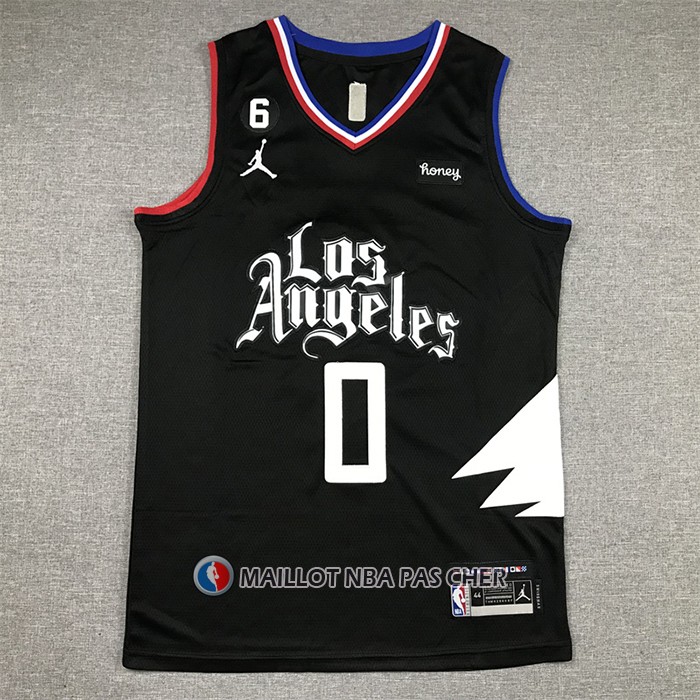 Maillot Los Angeles Clippers Russell Westbrook NO 0 Statement 2022-23 Noir